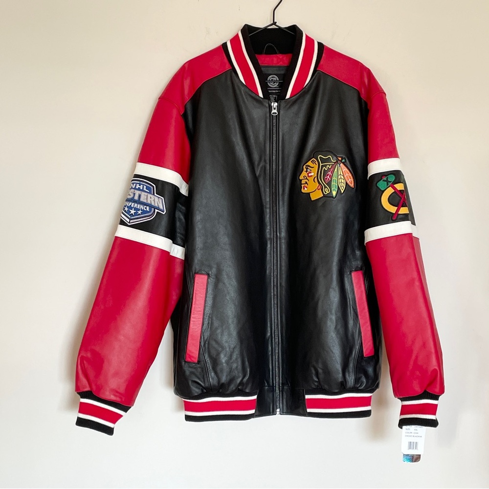 G-III NHL Chicago Blackhawks Leather Jacket Men’s Size XXL